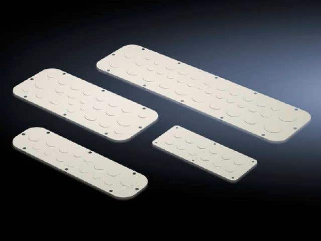 Metal gland plate with metric knockouts