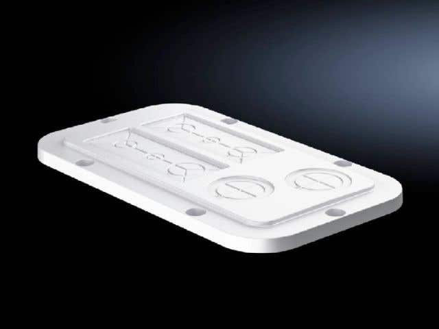 Plastic gland plate with metric knockouts, for AX