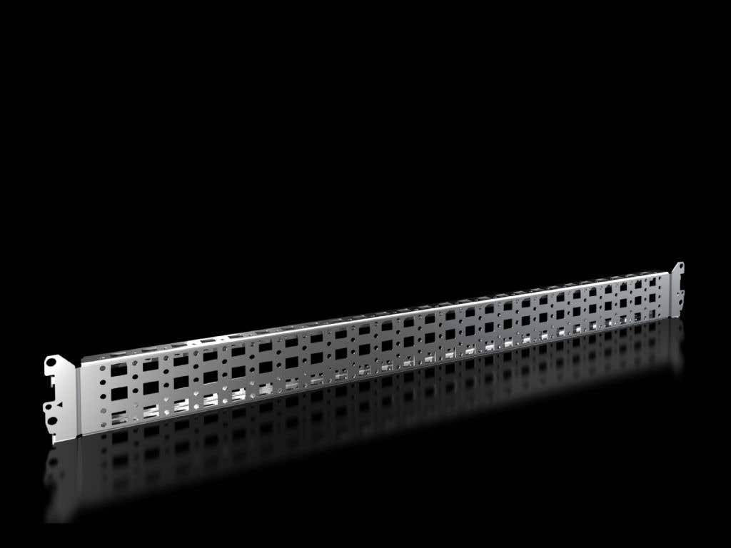 Punched section with mounting flange, 23 x 89 mm, stainless steel for VX