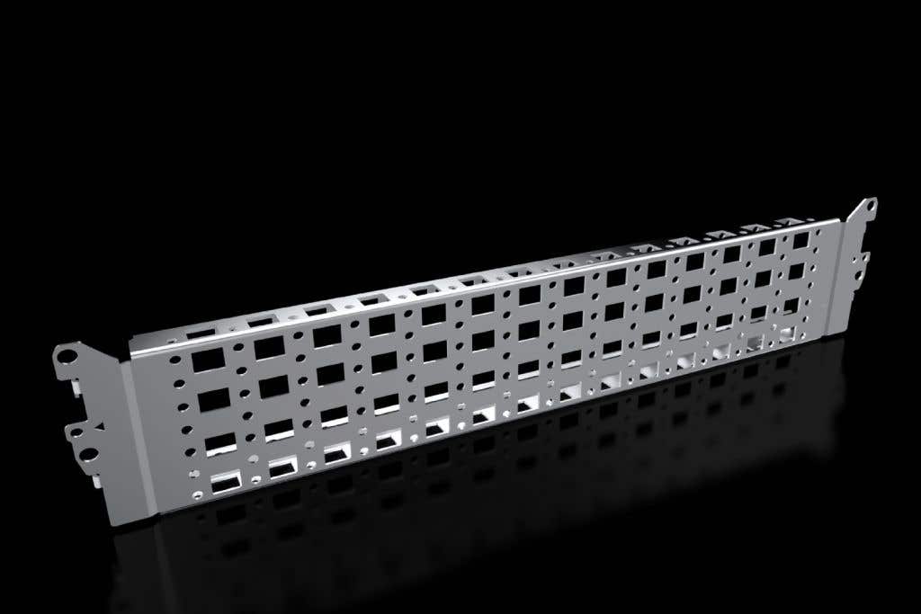 Punched section without mounting flange, 23 x 64 mm for VX