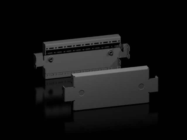 Base/plinth trim panels, side, sheet steel, optimised design, 100 mm for base/plinth system VX, sheet steel