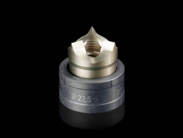 Splitter hole punch, round for stainless steel, round, with triple splitting