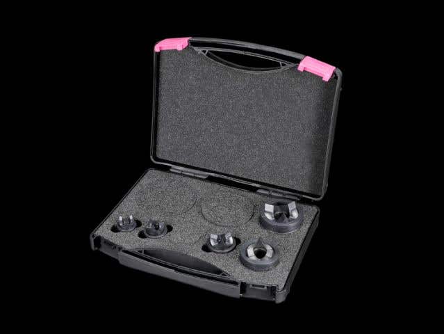 Splitter hole punch set, M16 to M40 for sheet steel, with triple splitting