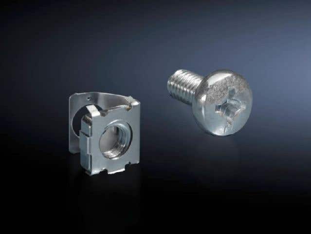 Spring nuts with screws for T-slot mounting angle