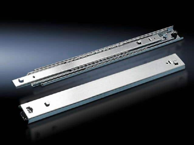 Telescopic slides for component shelves, for mounting on the VX enclosure frame and for upgrading existing VX and TS applications