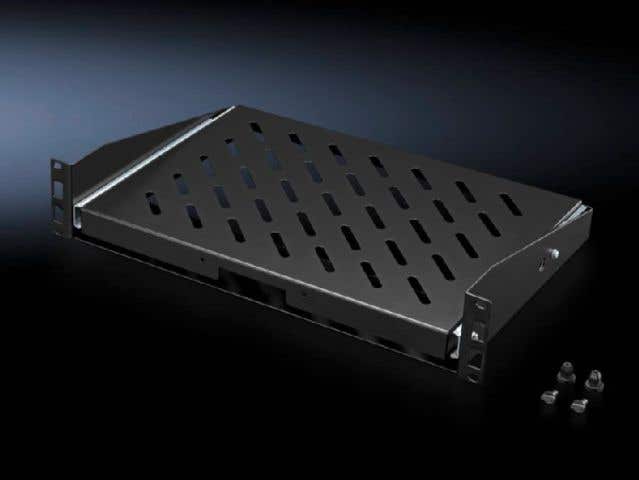 Component shelf, pull-out, 2 U for one 482.6 mm (19") mounting level