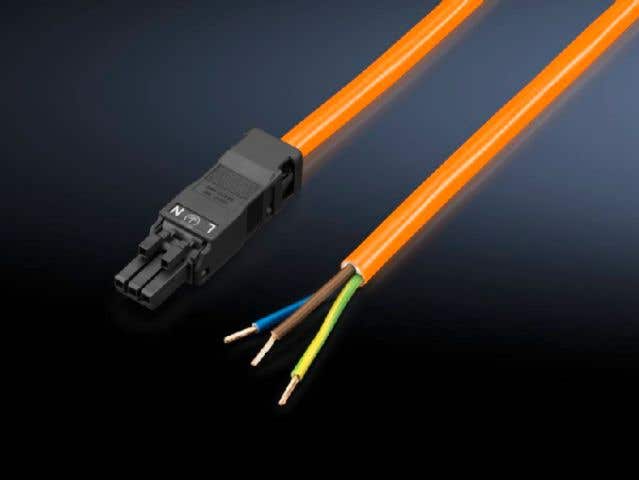 SZ Connection cable, for through-wiring, 3-pole, 100-240 V, L: 1000 mm, UL