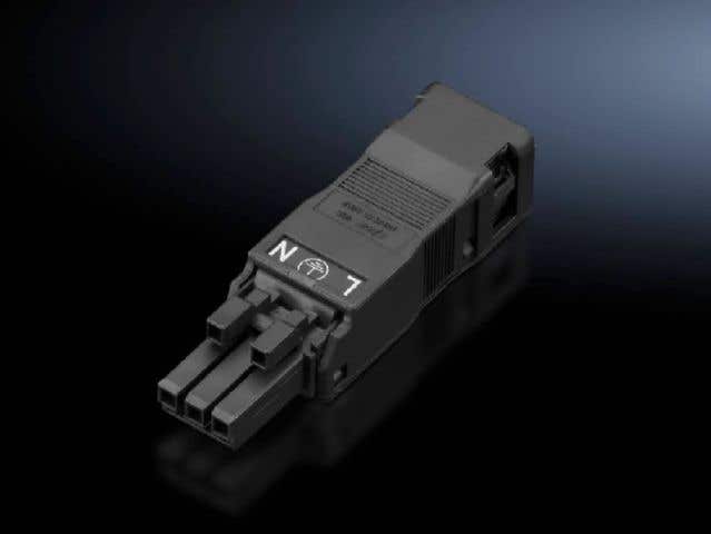 SZ Jack, for power supply and through-wiring, 3-pole, 100-240 V, Connection accessories for self-assembly