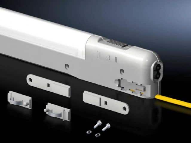 SZ Courtesy light, WHD: 452x117x50 mm, 14 W, 100-240 V, 50/60 Hz, without door operated switch, with earthing-pin socket