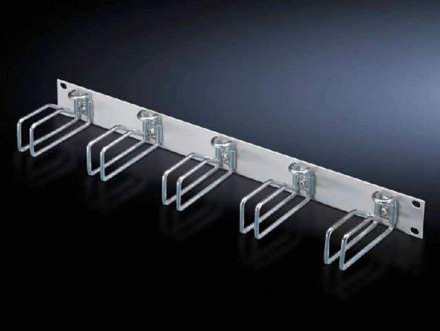 Cable management panel with steel rings