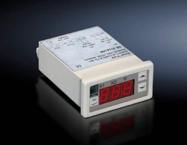 Digital enclosure internal temperature display and thermostat