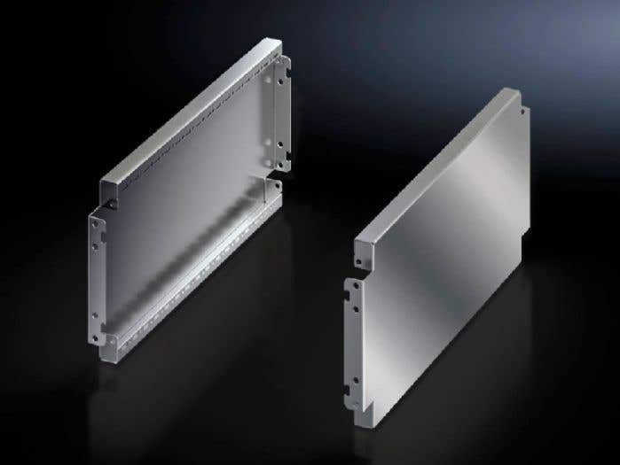 Base/plinth trim panels, side, sheet steel, optimised design, 200 mm for base/plinth system VX, sheet steel
