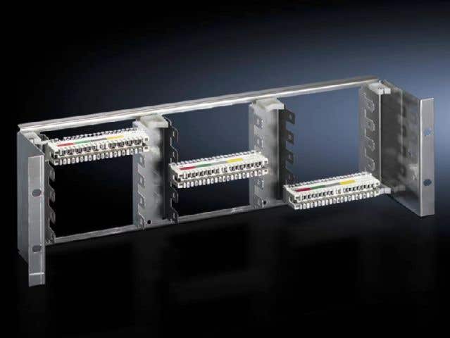 Support unit, 3 U for LSA-Plus strips, max. 150 paired wires