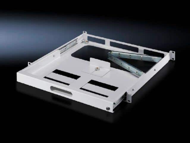 Keyboard drawer 1 U for two pairs of 482.6 mm (19") mounting angles