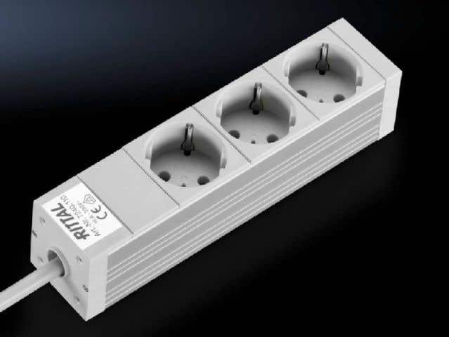 Socket strip in an aluminium duct