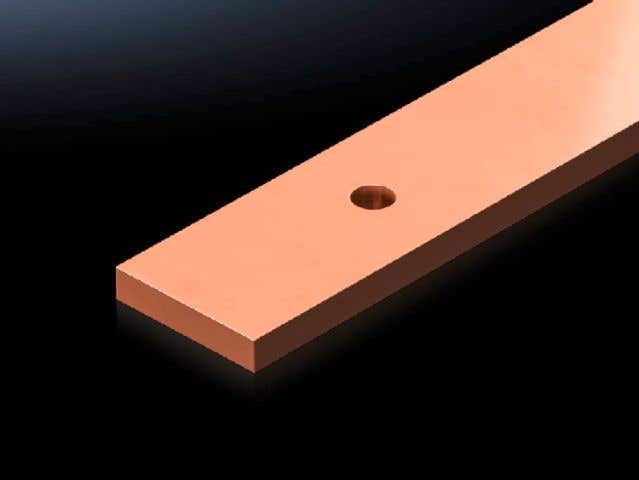 Busbar E-Cu, slotted