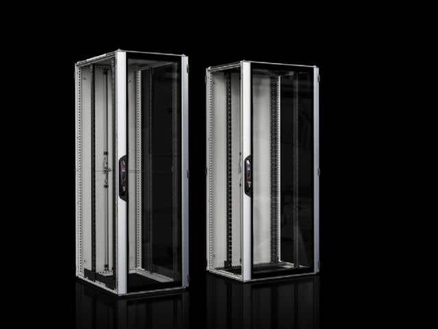 Network/server rack VX IT with glazed door, with 482.6 mm (19") mounting angles, standard