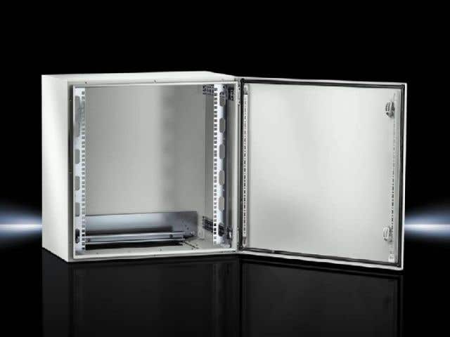 Wall-mounted enclosures AX IT with 482.6 mm (19") mounting angles, depth-variable