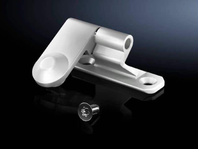 Hinge for side panel, screw-fastened, sheet steel