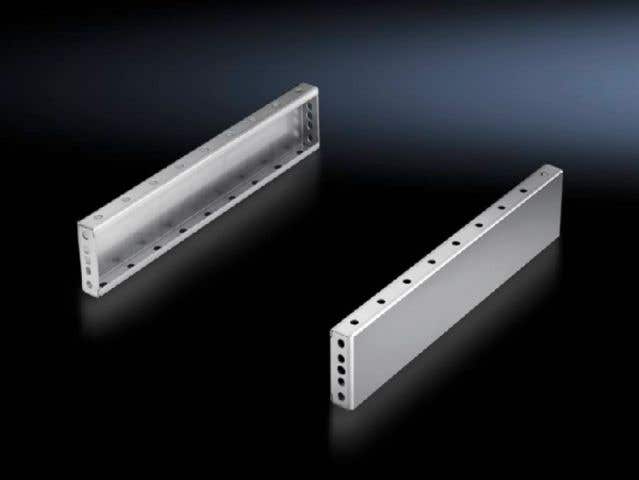 Base/plinth trim panels, side, 100 mm Stainless steel for base/plinth components front and rear