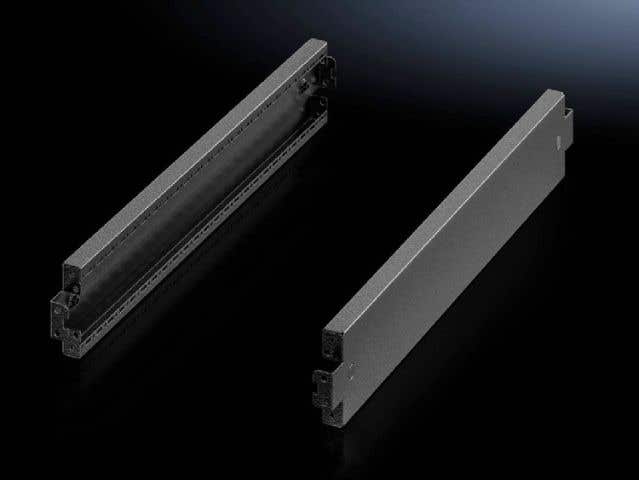 Base/plinth trim panels, side, sheet steel, optimised design, 100 mm for base/plinth system VX, sheet steel