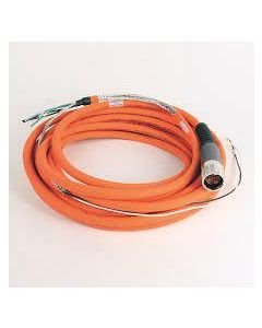 SpeedTEC Cable, Motor Power With Brake Wires, SpeedTec DIN Connector, Drive-end, Flying-lead, 16 AWG, Standard (Non-Flex), 9 Meters