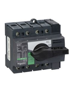 Main switch, 4 pole, 40 A, with handle and shaft