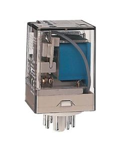 700-HA General Purpose Tube Base Relay, 10 Amp Contact, DPDT, 240V 50/60Hz, Push-To-Test & Manual Override function and Pilot Light