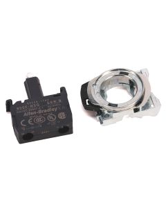 800F PB,22mm Back of Panel Composite,LED,Standard,No Operator,No Contact Block Latch Only