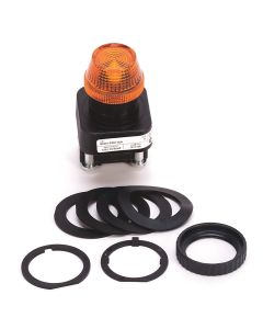800H PB,30mm Pilot Light,Xfmr Type W/ Incand Lamp,LED Lamp,120V AC 50/60 Hz,Amber,No Guards - on Terminals,Device with Packaging