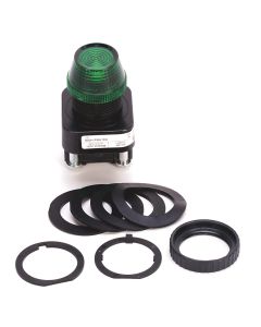 800H PB,30mm Pilot Light,Xfmr Type W/ Incand Lamp,LED Lamp,120V AC 50/60 Hz,Green,No Guards - on Terminals,Device with Packaging