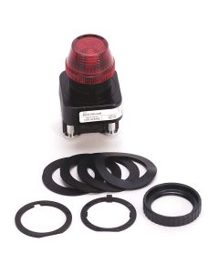 800H PB,30mm Pilot Light,Xfmr Type W/ Incand Lamp,LED Lamp,120V AC 50/60 Hz,Red,No Guards - on Terminals,Device with Packaging