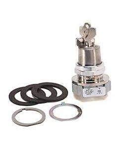 30.5mm Type 4/13 3 Pos. Cyl. Lock Sel. Switch, Maint., Lock All, Std. Key, D018 Key, Finger Safe Guards