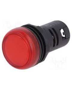 LED integrated monoblock pilot light, steady light, ø22mm Platinum Series, AC 230 V, Red