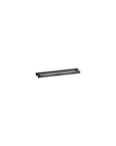 VX base/plinth corner piece with trim panel, front and rear, H: 100 mm, for W: 1800 mm, sheet steel
