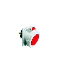 INNOLINQ Panel mounting socket outlet Quick-Connect, angled 32A 5p 400V 6h IP67 screwless terminals hinge with internal connection (IA) flange size: 85 x 85 mm	