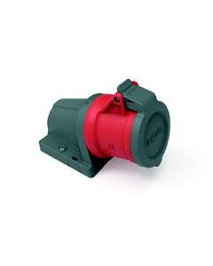 INNOLINQ Panel mounting socket outlet Quick-Connect, straight 32A 5p 400V 6h IP67 flange size: 75 x 75 mm