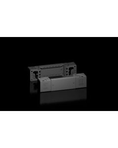 Base/plinth corner pieces with base/plinth trim panels, front and rear for base/plinth system VX, sheet steel