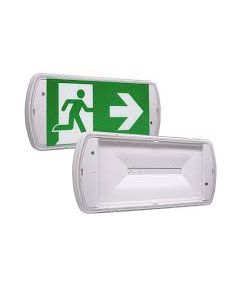 Exit Lights - Recessed mounted - 30m viewing.  Nexi300-3H-CGL-J + Nexi FC + Nexi -PLEXL-LR