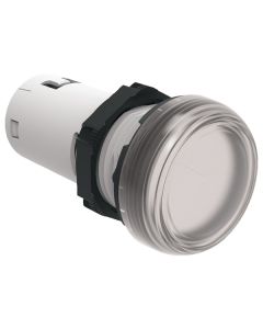 LED integrated monoblock pilot light, steady light Ø22mm Platinum series chromed plastic, transparent, 12VAC/DC