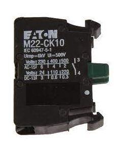 Contact element, 1N/O, front mount, 6. contact, spring clamp connection	