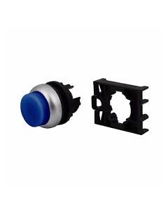 Illuminated pushbutton actuator, raised, blue, momentary . M22-DLH-B