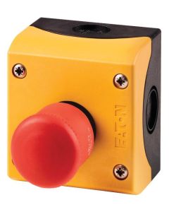 Emergency-stop key-release mushroom, 2 N/C, surface mounting
