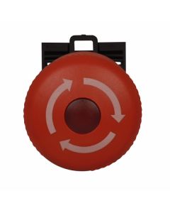 Emergency-stop pushbutton, illuminated, turn-release