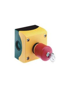 Emergency switching off key-operated button, 1N/O+1N/C, surface mounting . M22-PVS/KC11/IY