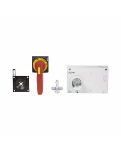 Door coupling rotary handle, red-yellow, lockable, for emergency switching off.  NZM4-XTVDVR